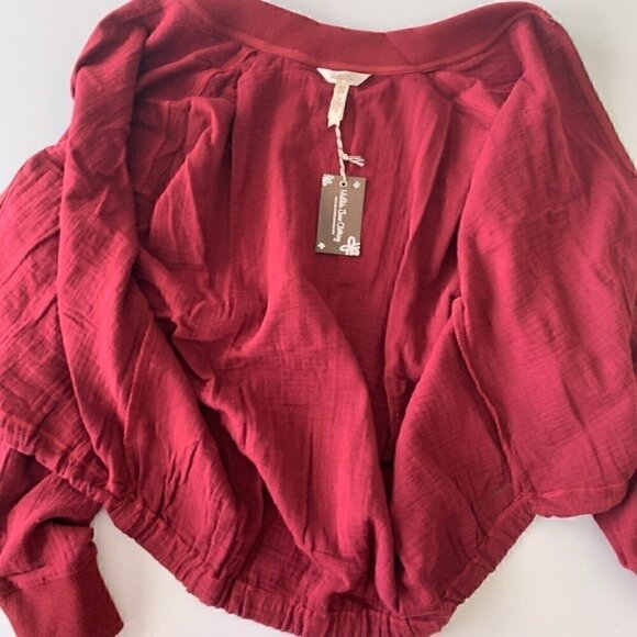 NWT Matilda Jane Women Burgundy Storyteller Bomber Jacket, XS - Picture 10 of 11